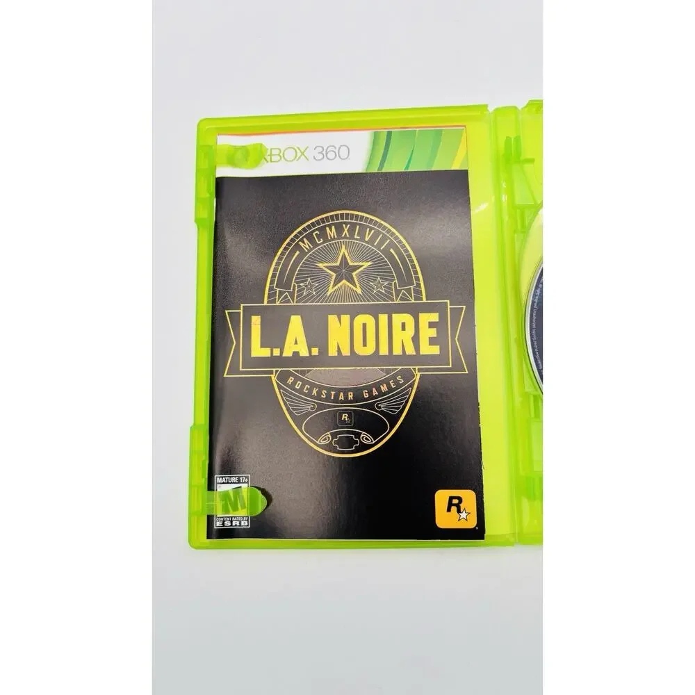 L.A. Noire Microsoft Xbox 360 3-Disc, Complete, Rockstar Games CIB Tested Works